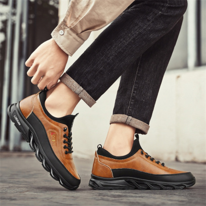 Men's genuine leather soft sole outdoor casual shoes