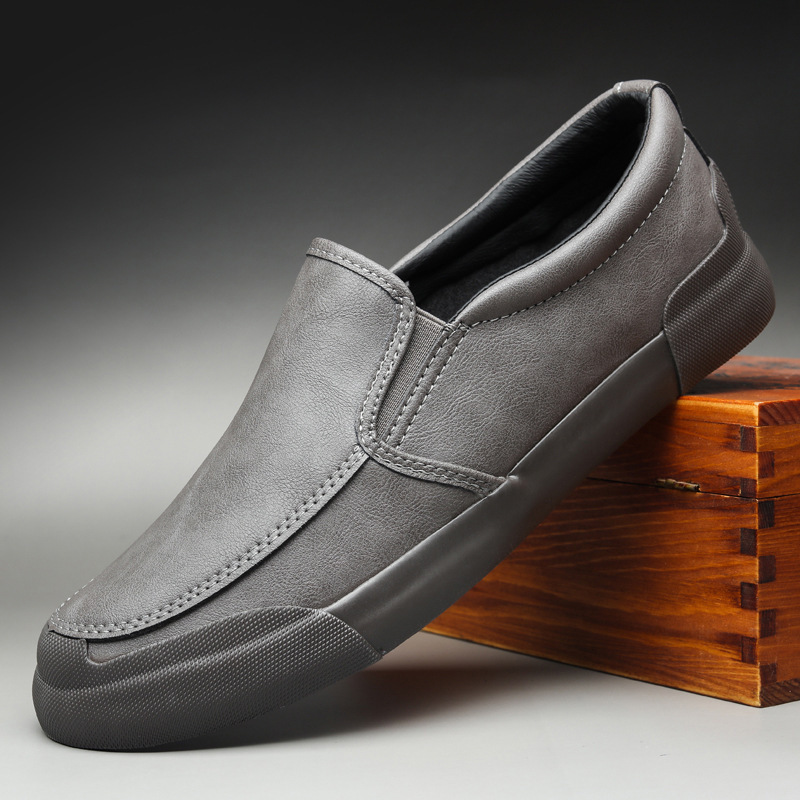 Men's genuine leather soft sole lightweight loafers-MENSZONES