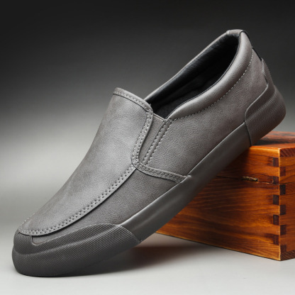 Men's genuine leather soft sole lightweight loafers-MENSZONES