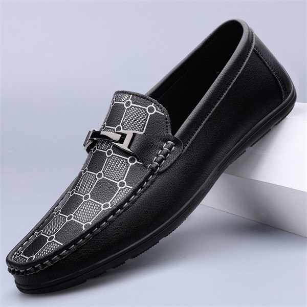 Men's Genuine Leather Lightweight Casual Loafers-MENSZONES
