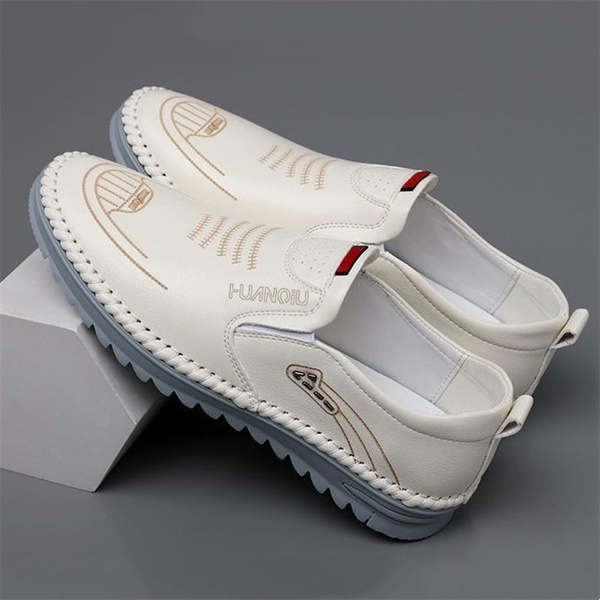 Men's genuine leather soft sole driving shoes casual loafers