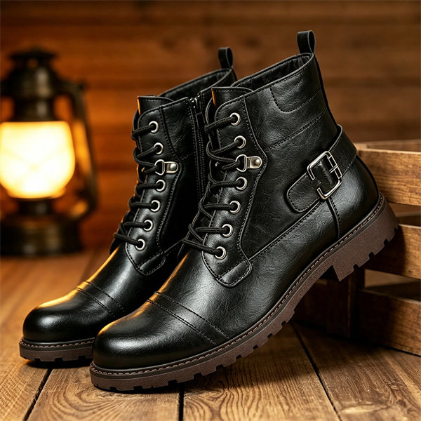 [Copy]Mens Genuine Leather Waterproof Non-slip Arch Support Hiking Casual Chukka Boots