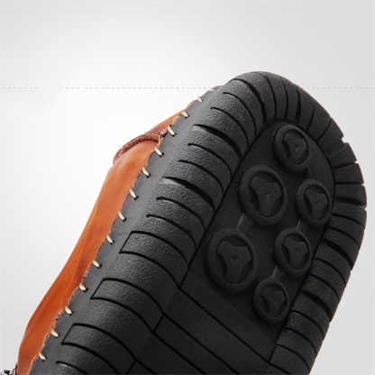 Men's Waterproof Handmade Side Zipper Casual Comfort Loafers-MENSZONES