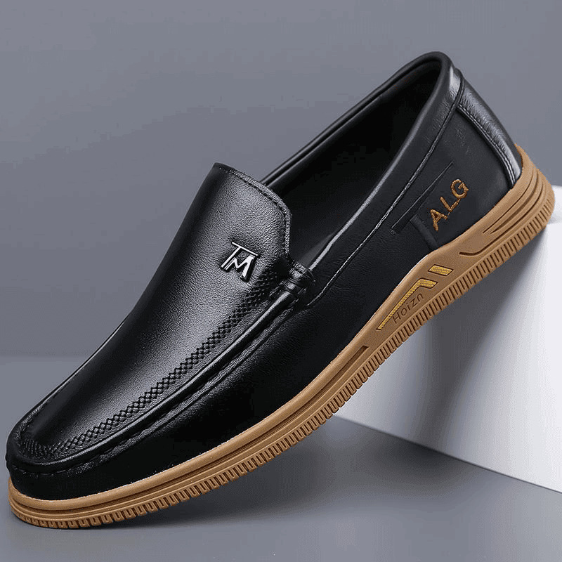 Men's genuine leather soft sole comfortable non-slip shoes-MENSZONES