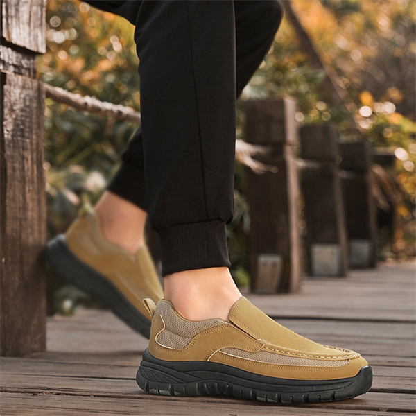 Men's leather soft sole comfortable fashion casual loafers