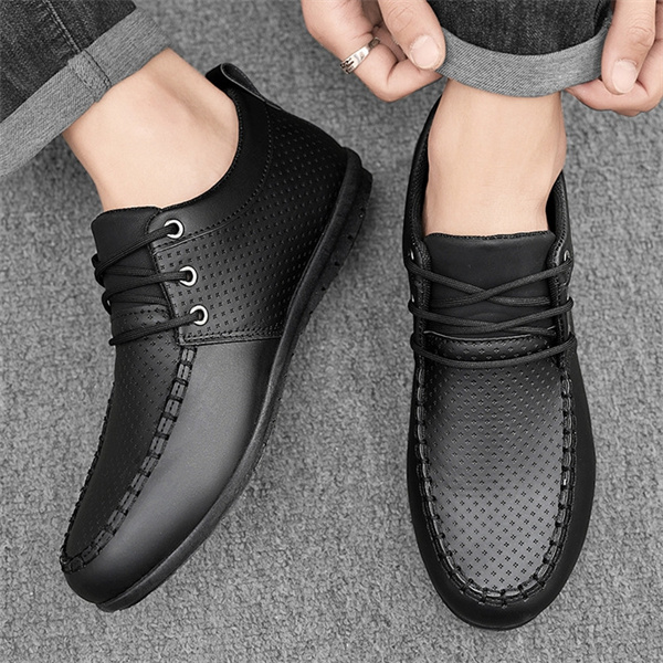 Men's genuine leather soft sole comfortable non-slip casual shoes
