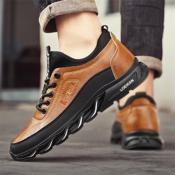 Men's genuine leather soft sole outdoor casual shoes