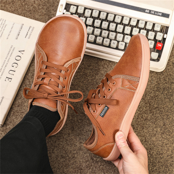 Men's genuine leather light soft sole casual shoes-MENSZONES