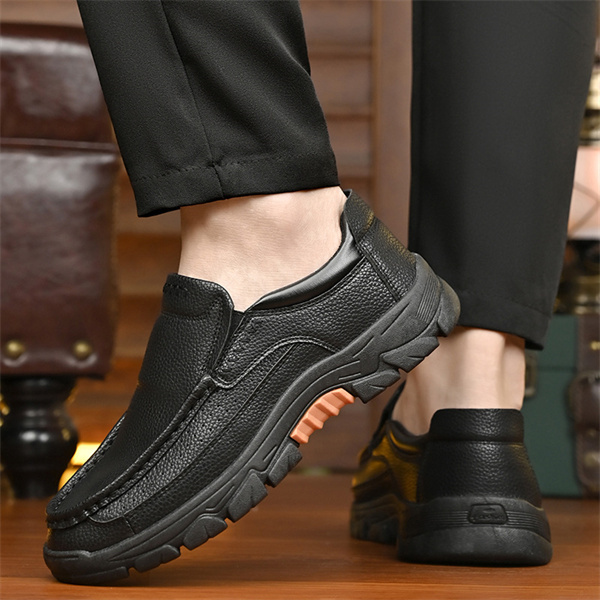 Men's genuine leather soft sole non-slip waterproof casual loafers