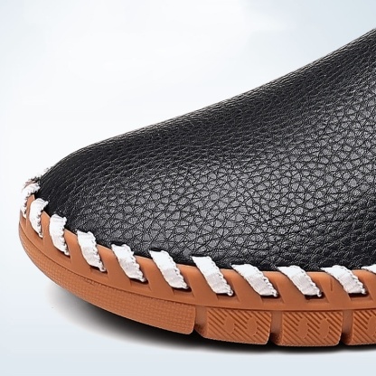 Men's genuine leather handmade soft sole casual loafers