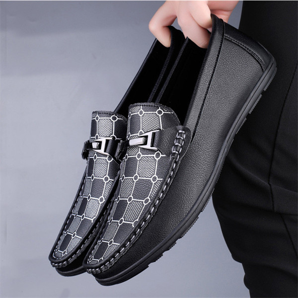 Men's Genuine Leather Lightweight Casual Loafers-MENSZONES