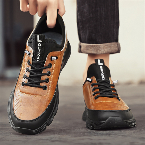 Men's genuine leather soft sole outdoor casual shoes