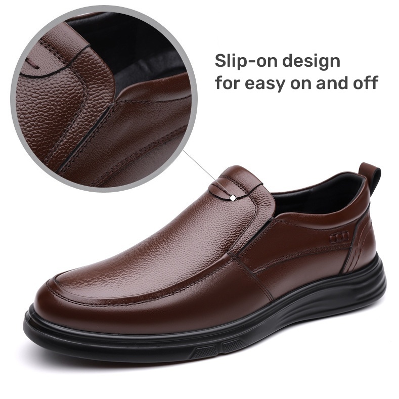 Men's Genuine Leather Loafers - Arch Support Ergonomic & Comfortable