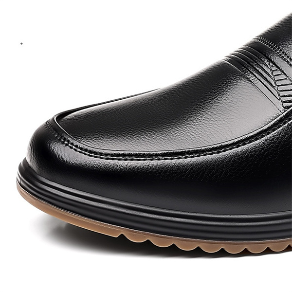 Men's genuine leather non-slip soft insole business loafers-MENSZONES