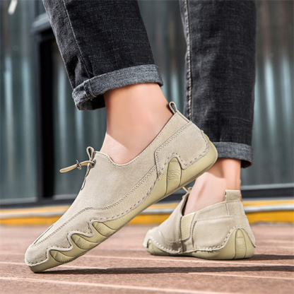 Men's genuine leather non-slip soft sole casual loafers