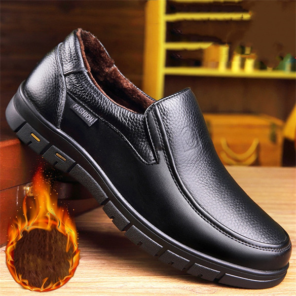 Men’s Genuine Leather Loafers | Slip-On Business Casual Shoes