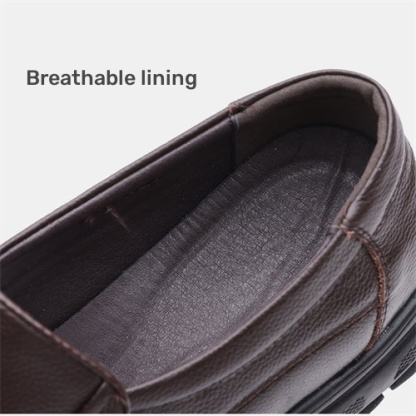 Men's Genuine Leather Fashion Casual Business Loafers-MENSZONES