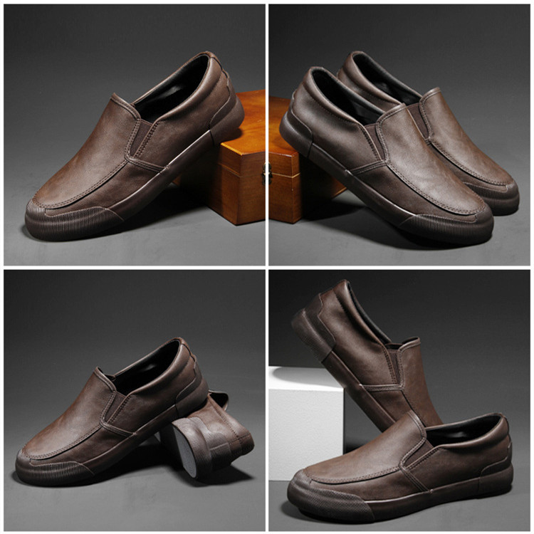 Men's genuine leather soft sole lightweight loafers-MENSZONES