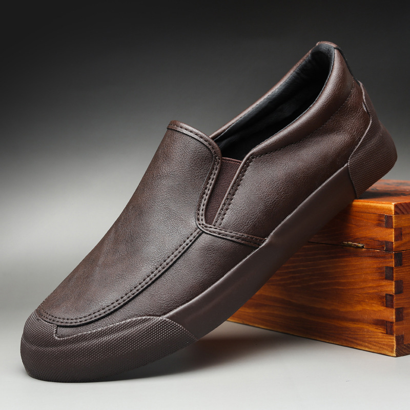 Men's genuine leather soft sole lightweight loafers-MENSZONES