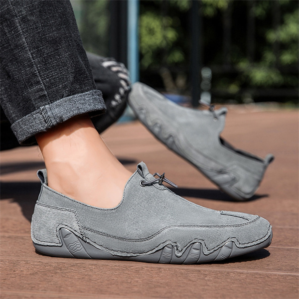 Men's genuine leather non-slip soft sole casual loafers