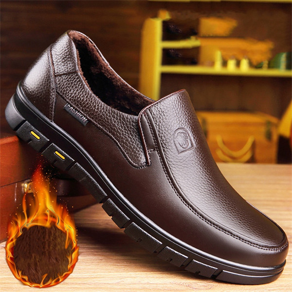 Men’s Genuine Leather Loafers | Slip-On Business Casual Shoes