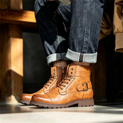 [Copy]Mens Genuine Leather Waterproof Non-slip Arch Support Hiking Casual Chukka Boots