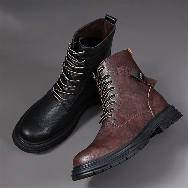 Men's Genuine Leather Waterproof Non-slip Casual Chukka Boots-MENSZONES