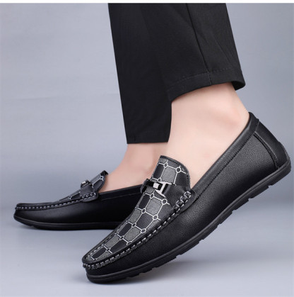 Men's Genuine Leather Lightweight Casual Loafers-MENSZONES