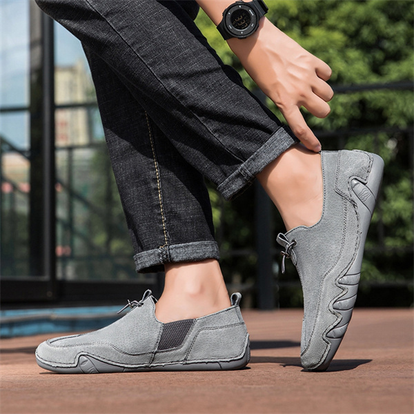 Men's genuine leather non-slip soft sole casual loafers