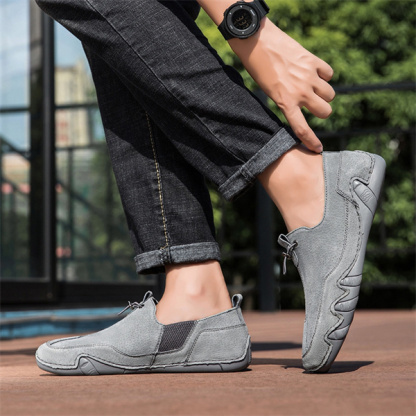 Men's genuine leather non-slip soft sole casual loafers