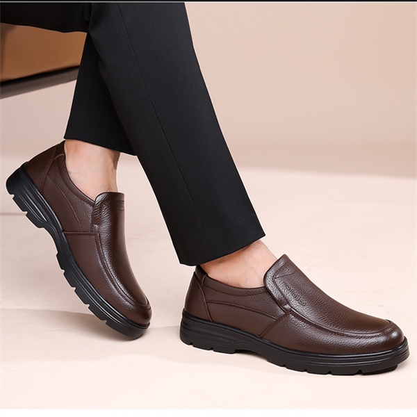 Men’s Genuine Leather Loafers | Slip-On Business Casual Shoes