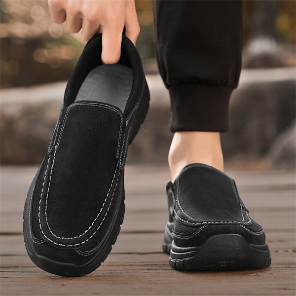 Men's leather soft sole comfortable fashion casual loafers