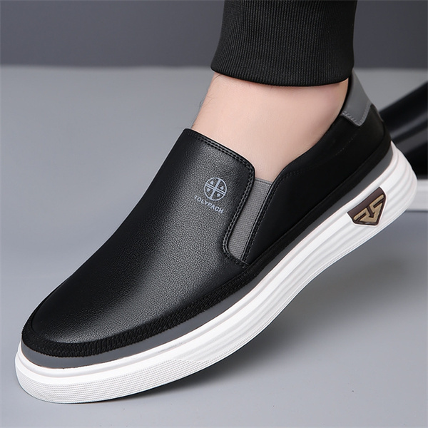 Men's genuine leather soft sole non-slip lightweight casual loafers