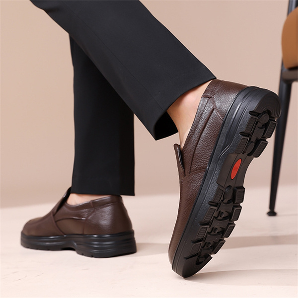 Men’s Genuine Leather Loafers | Slip-On Business Casual Shoes