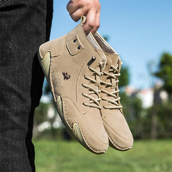 Men's genuine leather soft-soled non-slip outdoor casual shoes