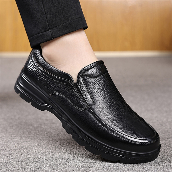 Men’s Genuine Leather Loafers | Slip-On Business Casual Shoes