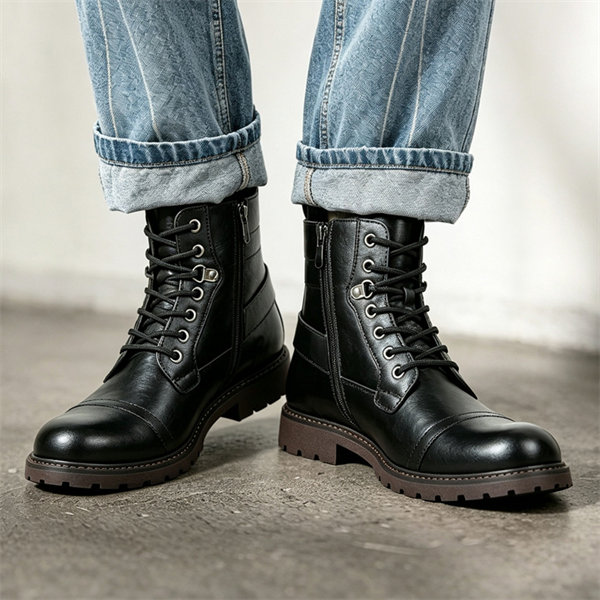 [Copy]Mens Genuine Leather Waterproof Non-slip Arch Support Hiking Casual Chukka Boots