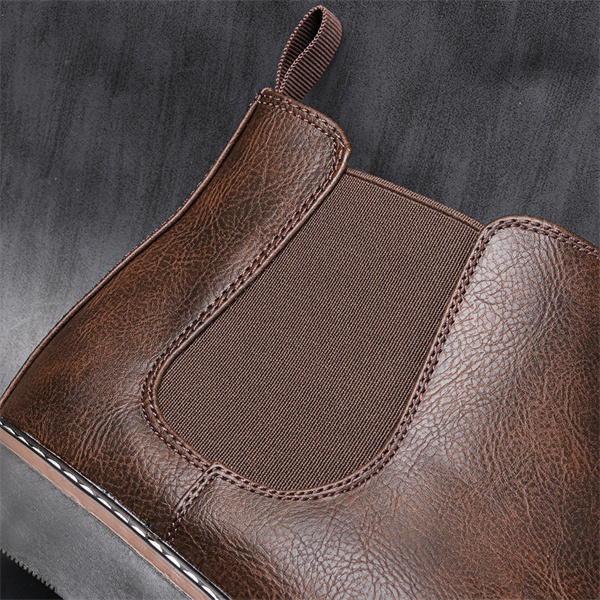Men's genuine leather non-slip comfortable Chelsea shoes-MENSZONES