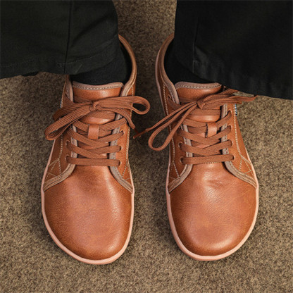 Men's genuine leather light soft sole casual shoes-MENSZONES