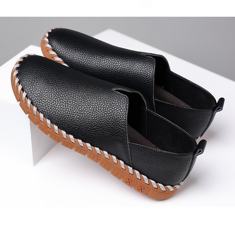 Men's genuine leather handmade soft sole casual loafers