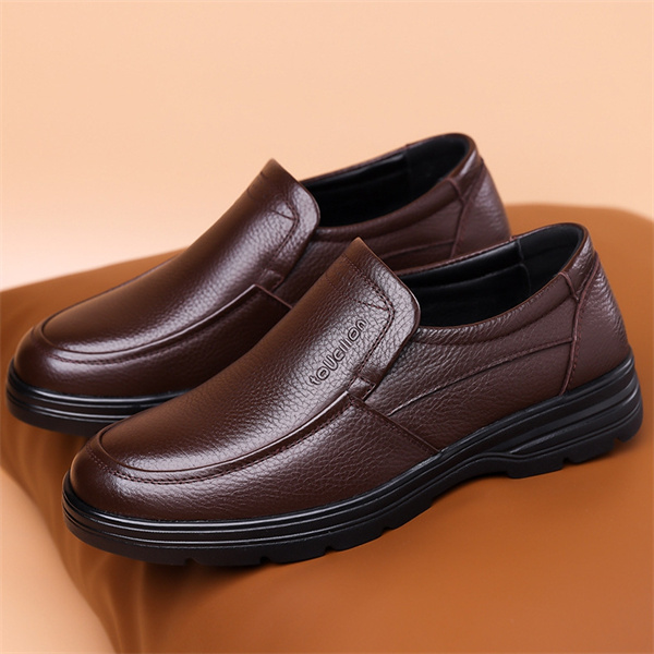 Men’s Genuine Leather Loafers | Slip-On Business Casual Shoes