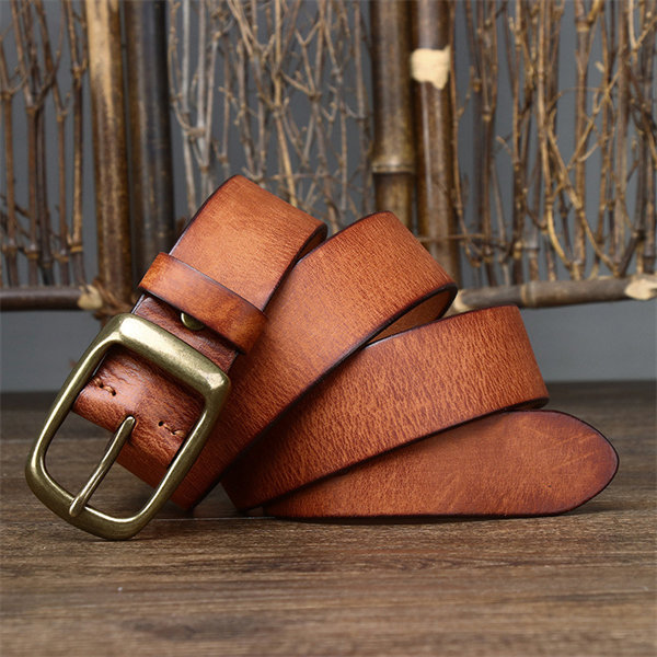 Men's genuine leather handmade retro belt