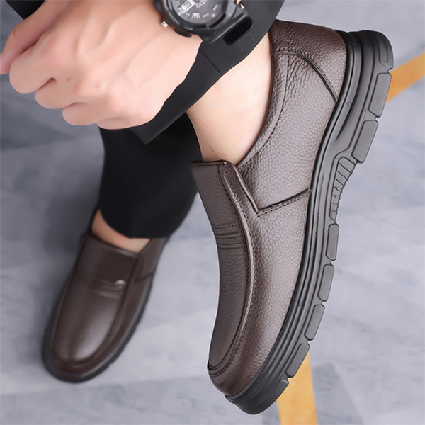 Premium Leather Men's Loafer | Handmade Slip-On Dress Shoes for Men | Genuine Leather Casual Shoes for Party Prom Wedding-MENSZONES