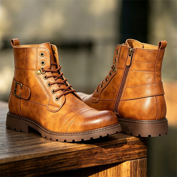 [Copy]Mens Genuine Leather Waterproof Non-slip Arch Support Hiking Casual Chukka Boots