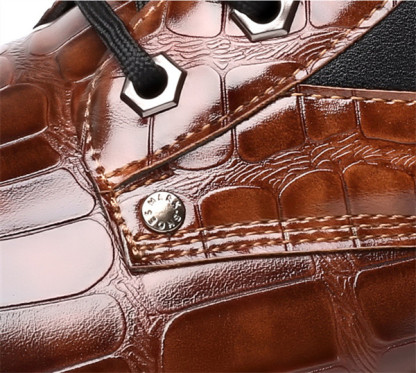 Men's genuine leather waterproof and non-slip retro casual martin boots-MENSZONES