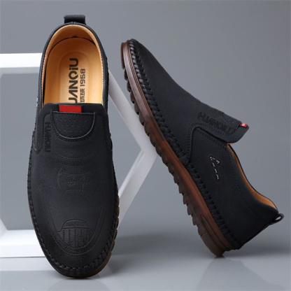 Men's genuine leather soft sole driving shoes casual loafers