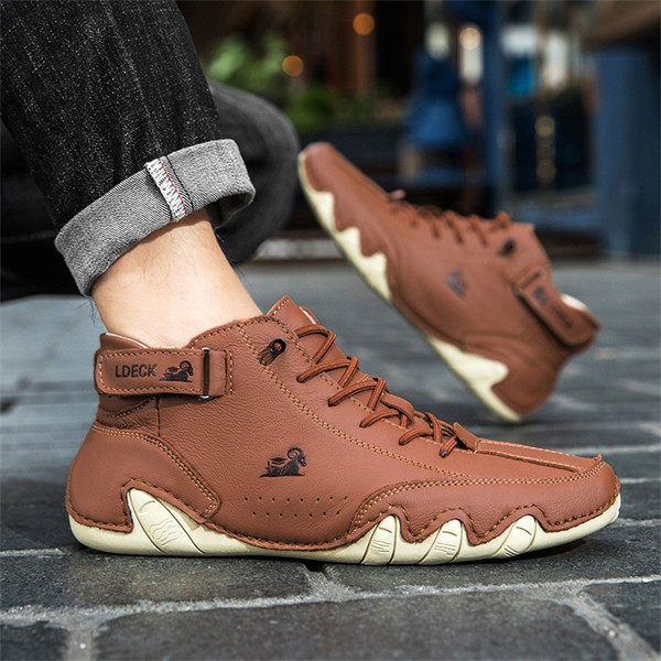 Men's genuine leather non-slip soft sole leisure travel outdoor shoes