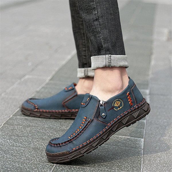 Men’s Genuine Leather Loafers | Slip-On Business Casual Shoes