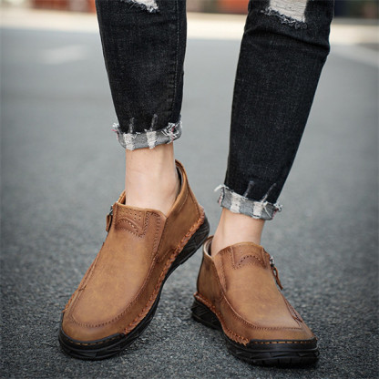 Men's genuine leather soft sole non-slip waterproof casual shoes