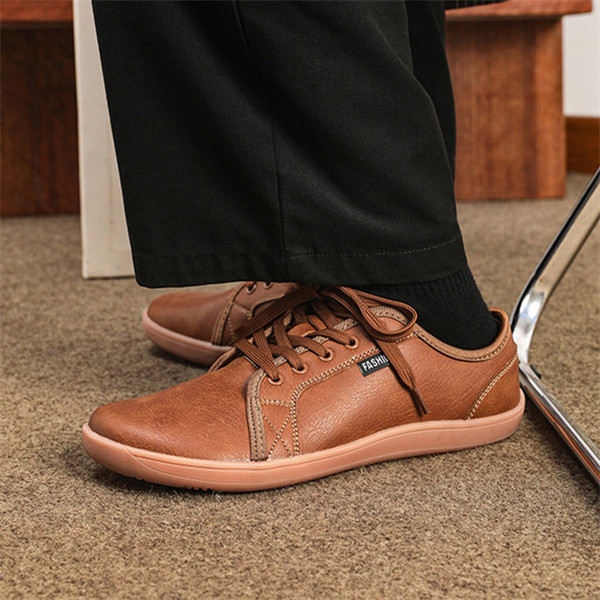 Men's genuine leather light soft sole casual shoes-MENSZONES